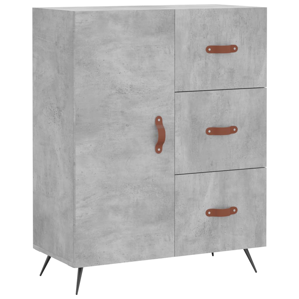 Sideboard Concrete Grey 69,5x34x90 cm Engineered Wood