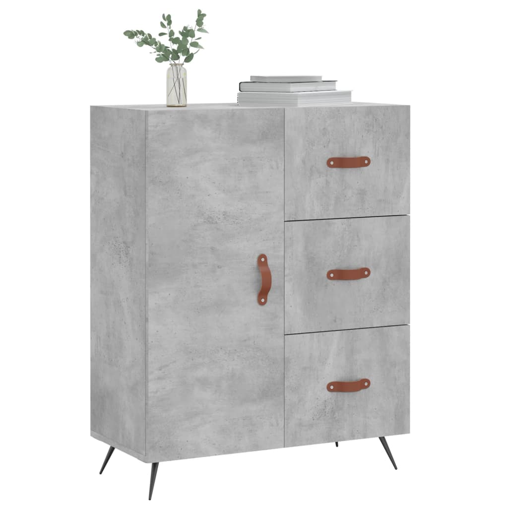 Sideboard Concrete Grey 69,5x34x90 cm Engineered Wood