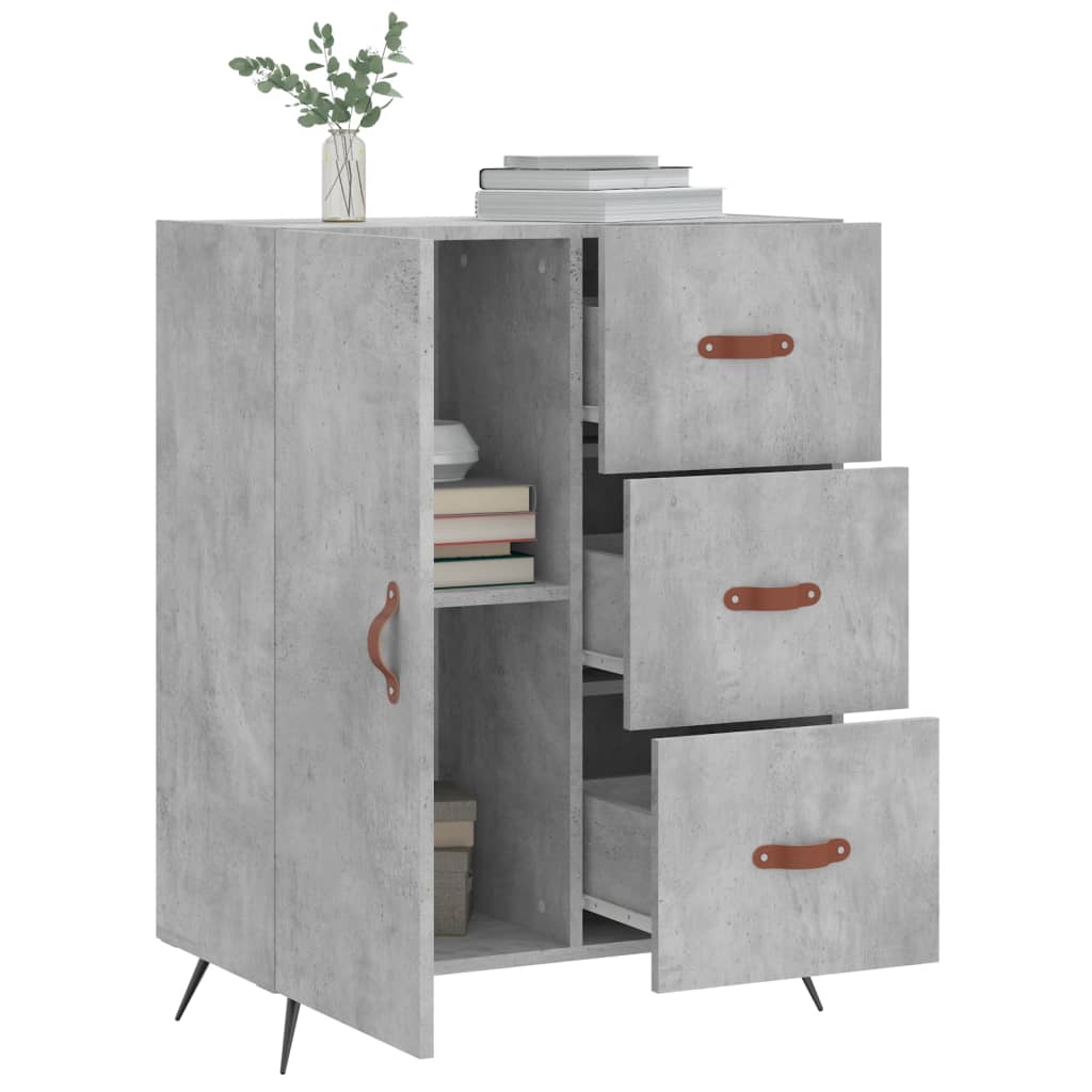 Sideboard Concrete Grey 69,5x34x90 cm Engineered Wood
