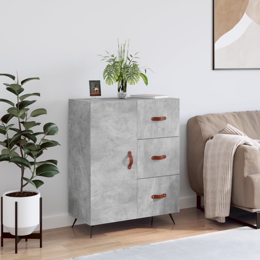 Sideboard Concrete Grey 69,5x34x90 cm Engineered Wood