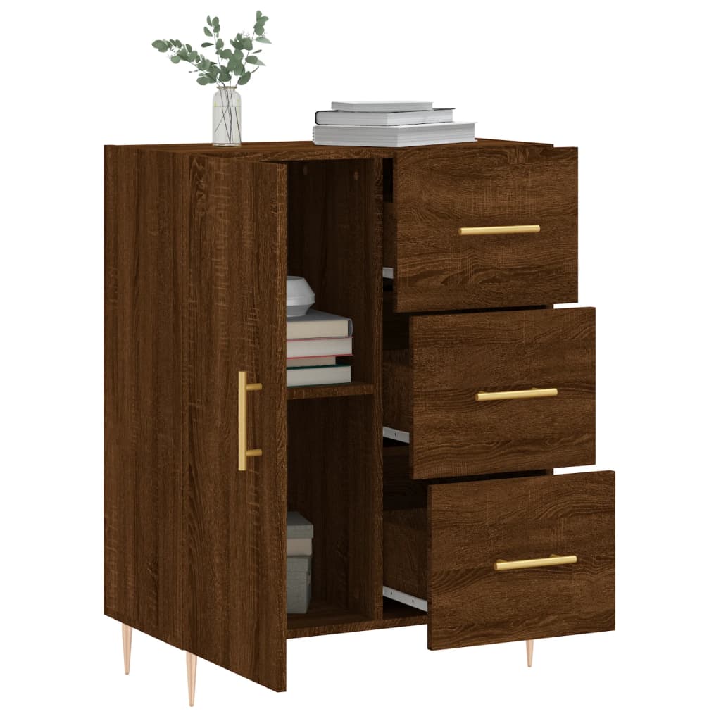 vidaXL Sideboard Brown Oak 69.5x34x90 cm Engineered Wood