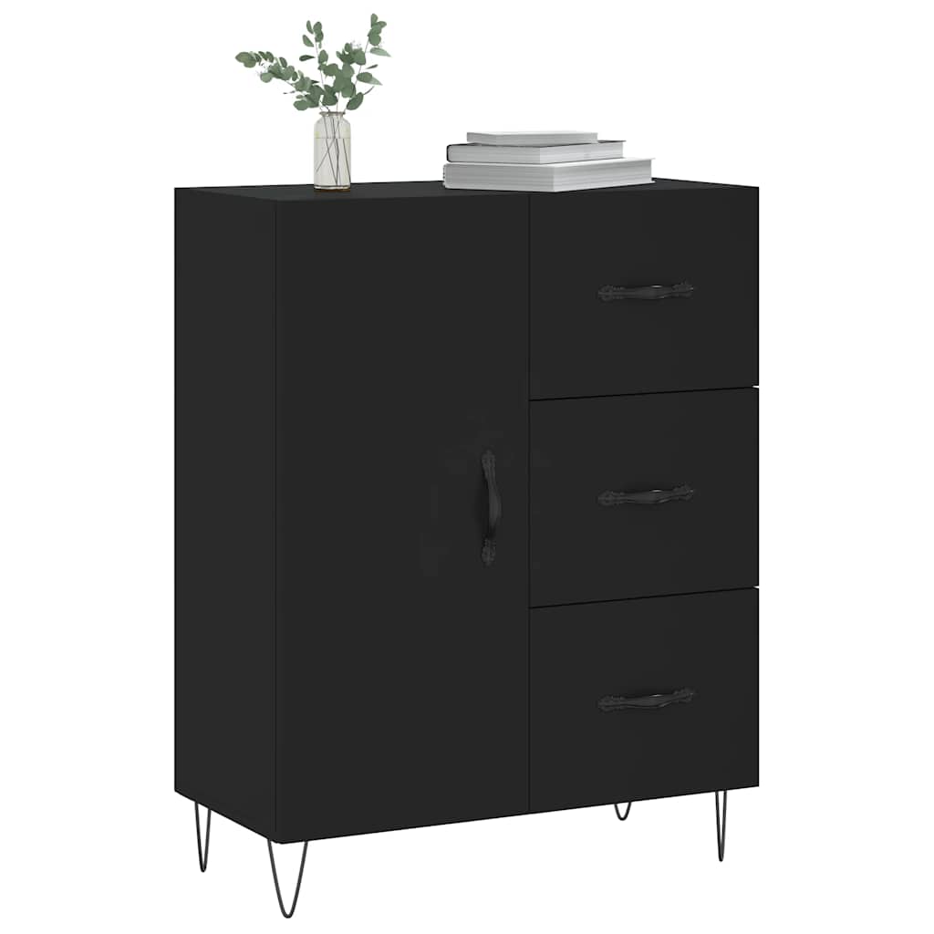 Sideboard Black 69.5x34x90 cm Engineered Wood