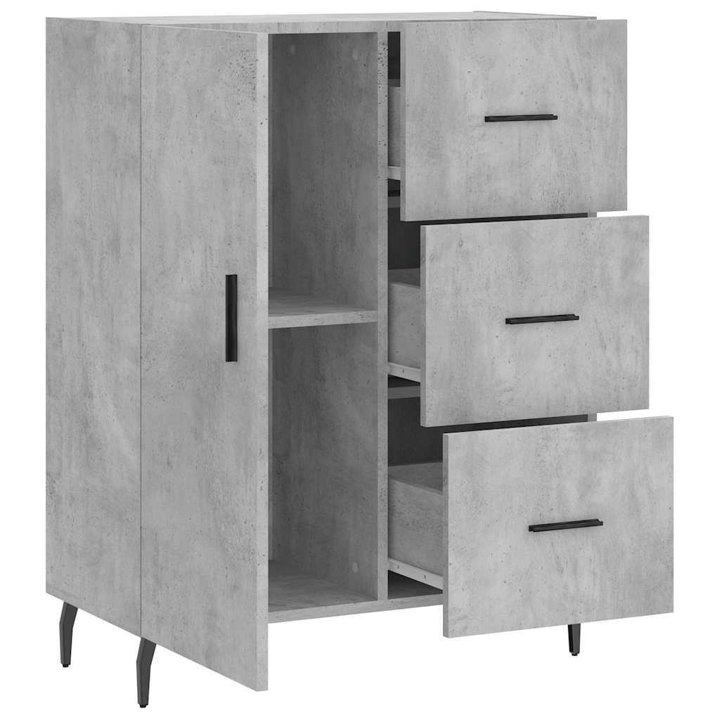 Sideboard Concrete Grey 69.5x34x90 cm Engineered Wood