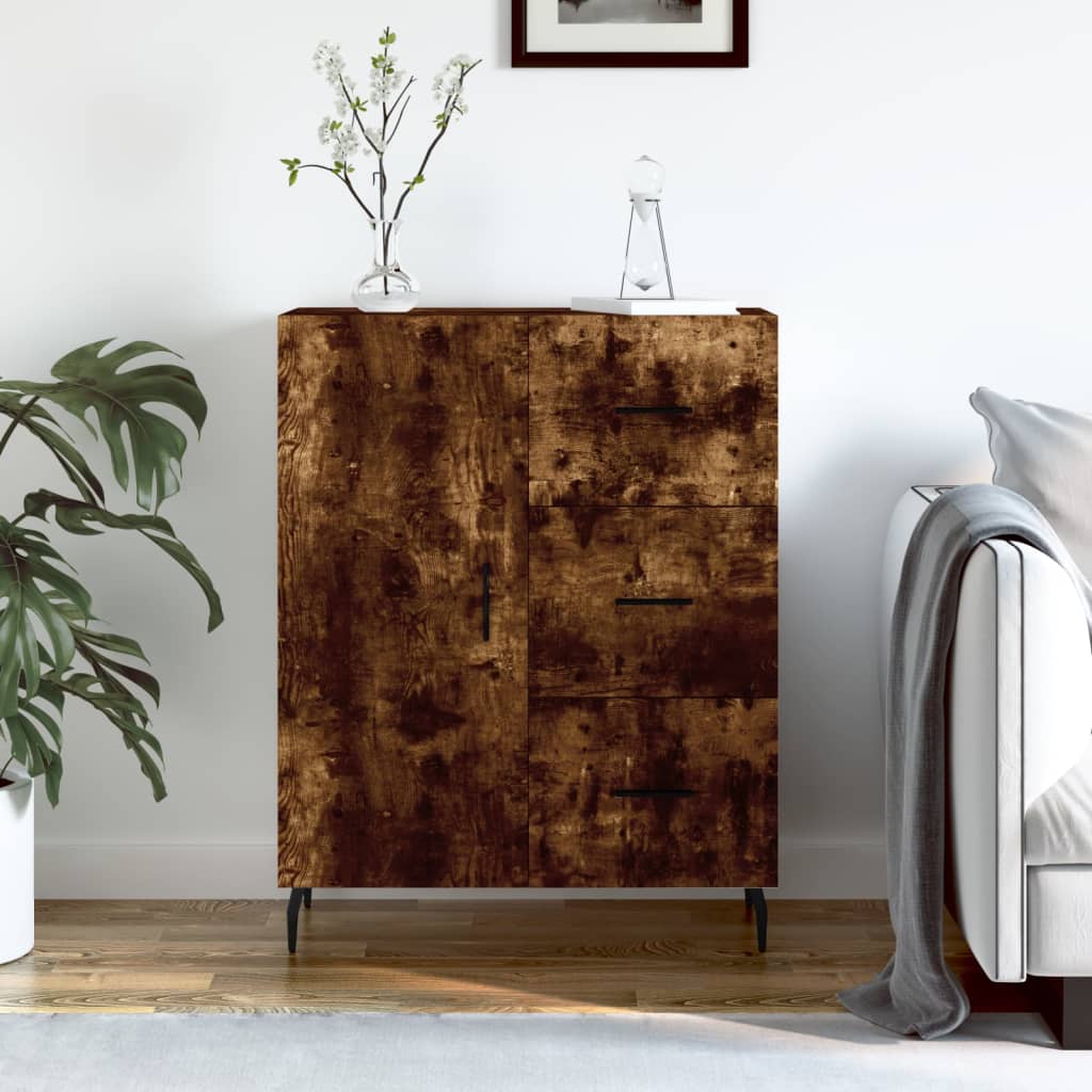 Sideboard Smoked Oak 69,5x34x90 cm Engineered Wood