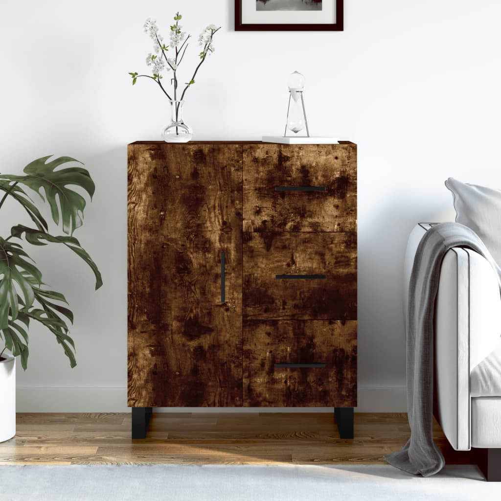 Sideboard Smoked Oak 69.5x34x90 cm Engineered Wood