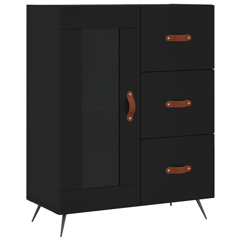Sideboard Black 69.5x34x90 cm Engineered Wood