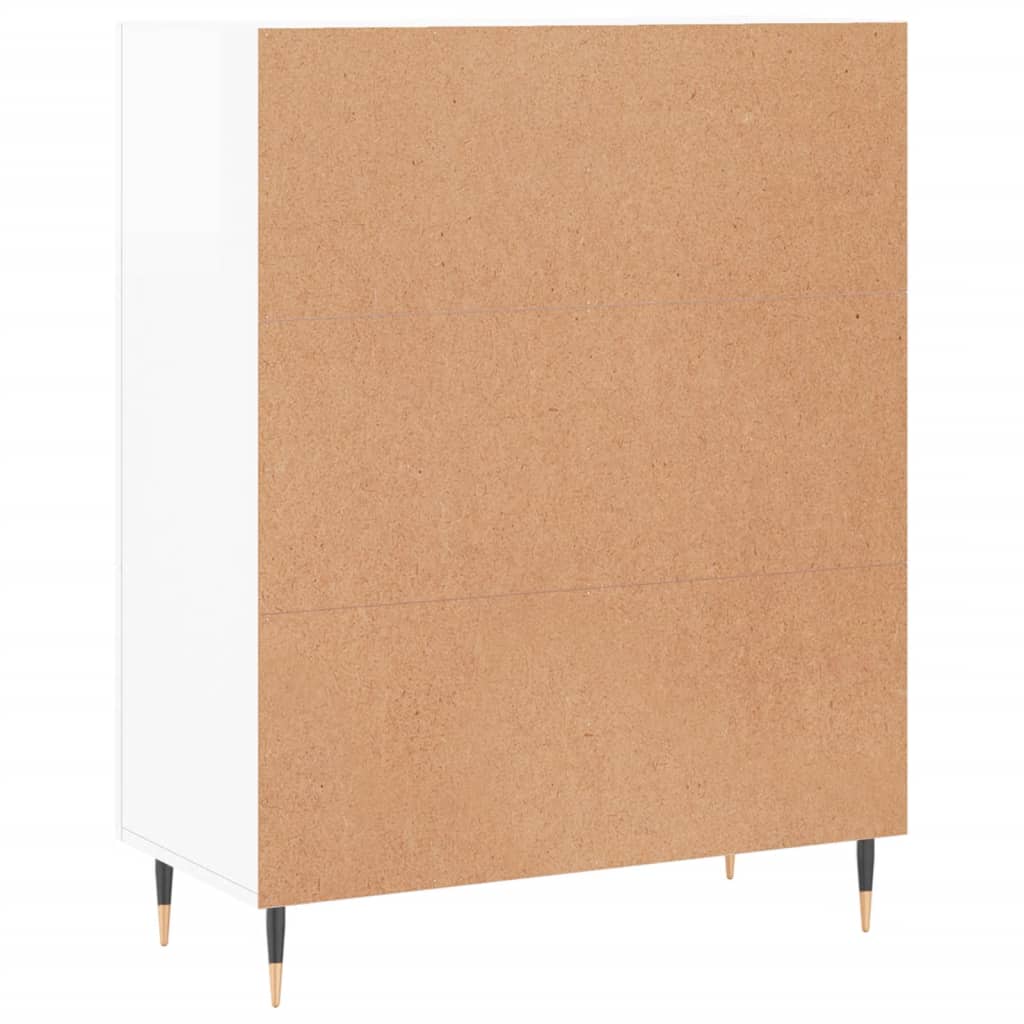 Sideboard High Gloss White 69,5x34x90 cm Engineered Wood