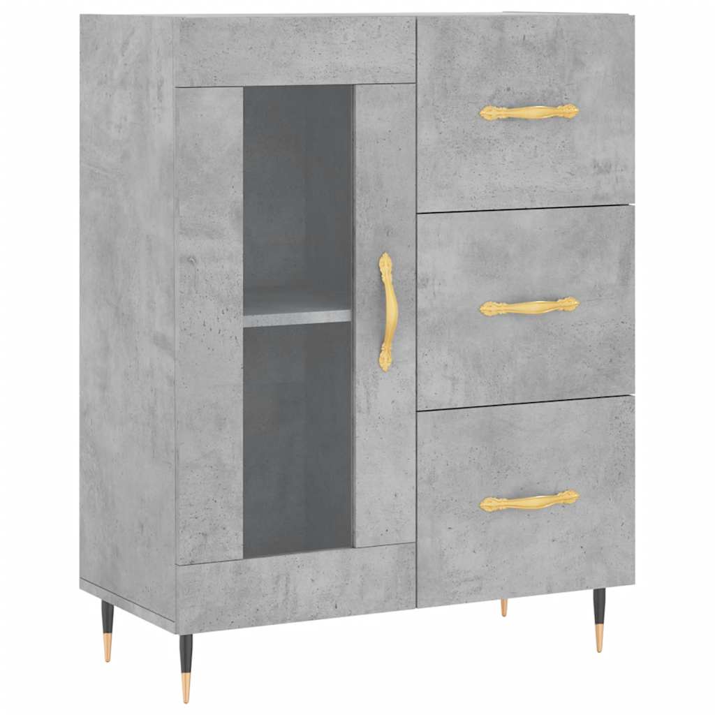 Sideboard Concrete Grey 69,5x34x90 cm Engineered Wood