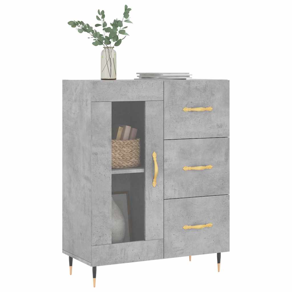 Sideboard Concrete Grey 69,5x34x90 cm Engineered Wood