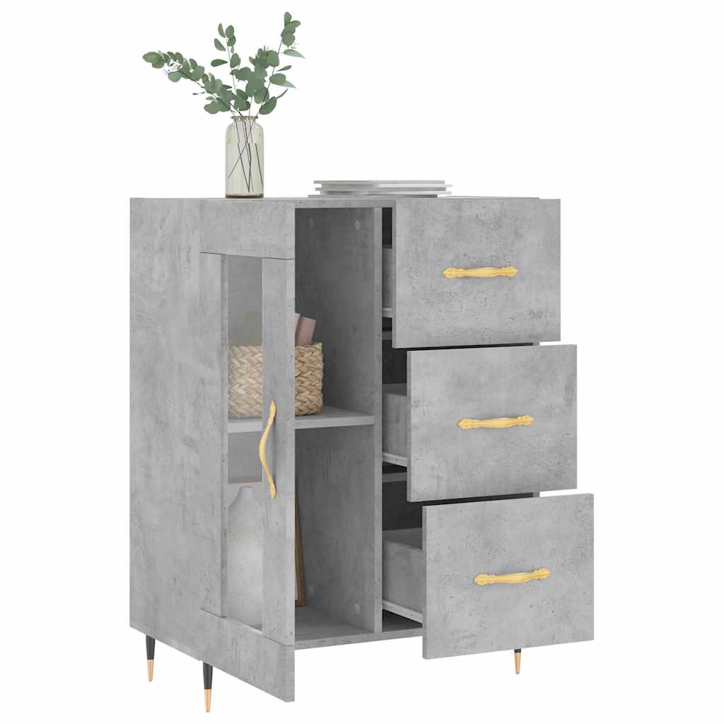 Sideboard Concrete Grey 69,5x34x90 cm Engineered Wood