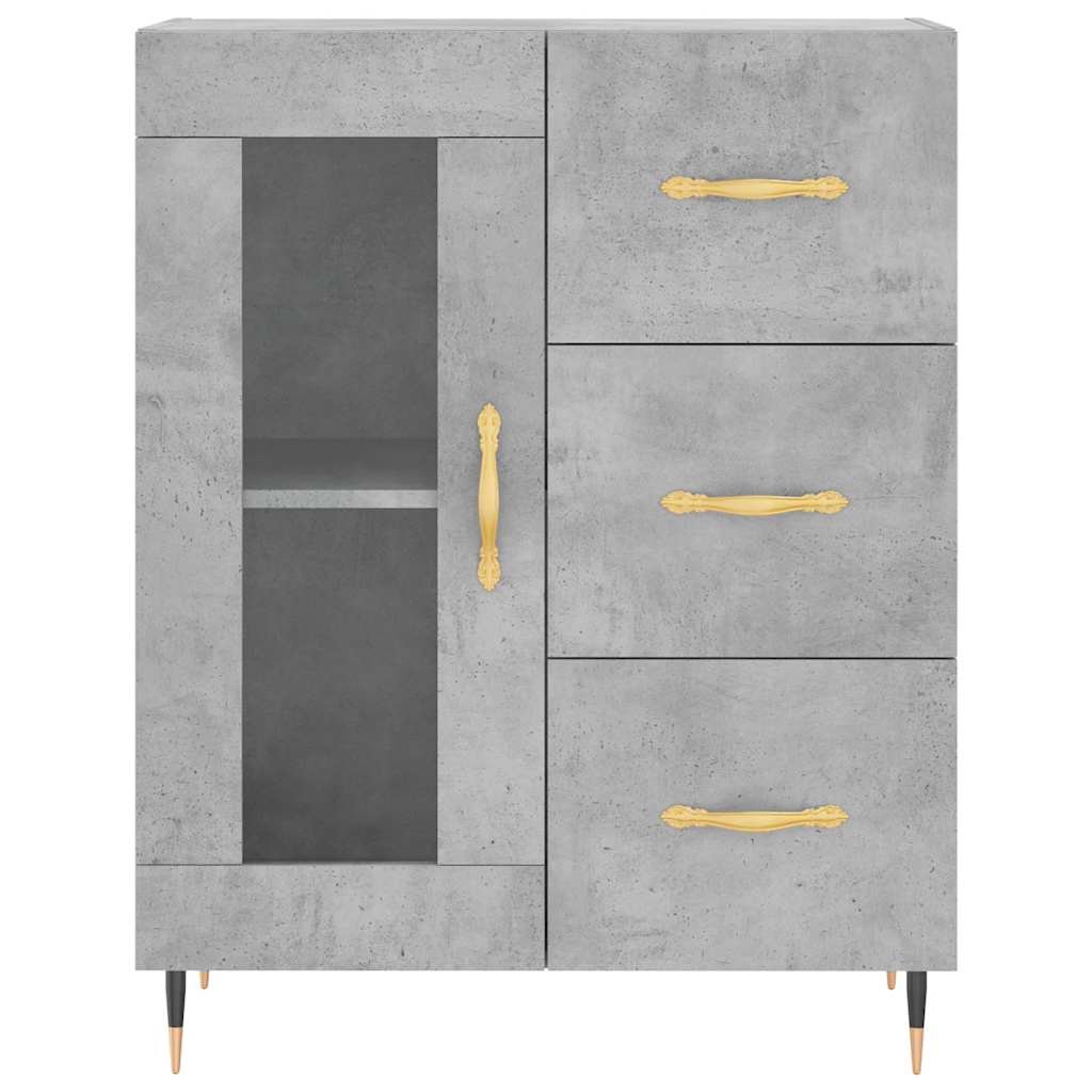 Sideboard Concrete Grey 69,5x34x90 cm Engineered Wood