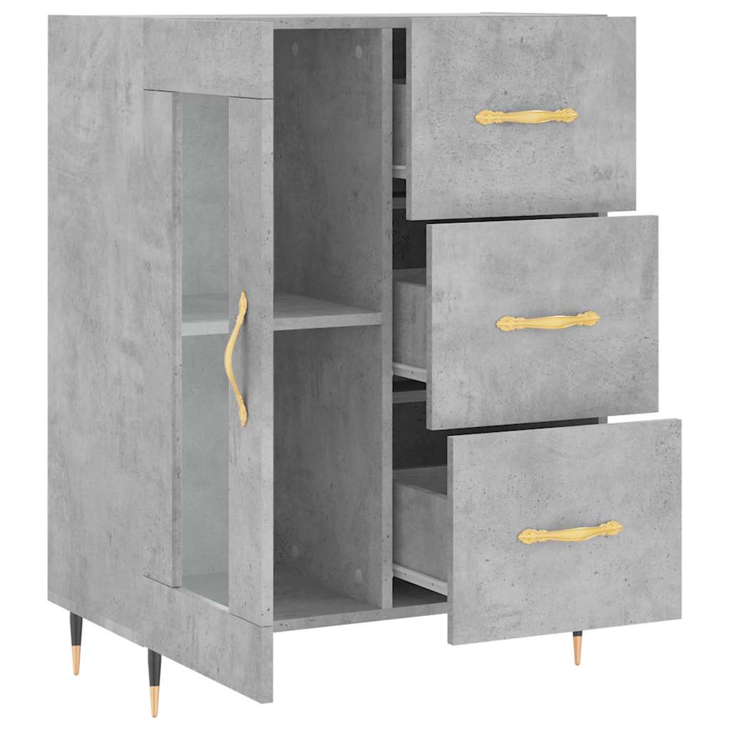 Sideboard Concrete Grey 69,5x34x90 cm Engineered Wood