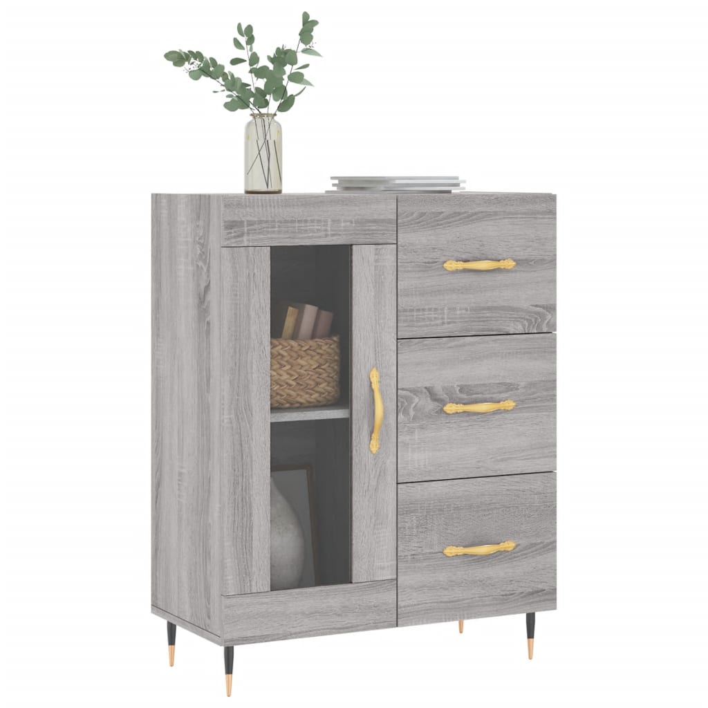 Sideboard Grey Sonoma 69,5x34x90 cm Engineered Wood