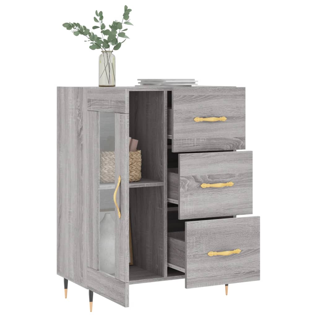Sideboard Grey Sonoma 69,5x34x90 cm Engineered Wood