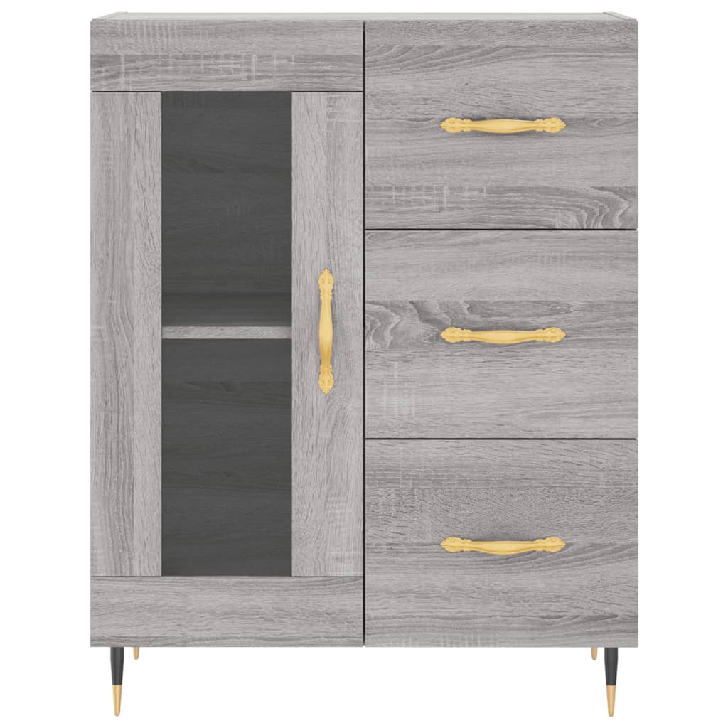 Sideboard Grey Sonoma 69,5x34x90 cm Engineered Wood