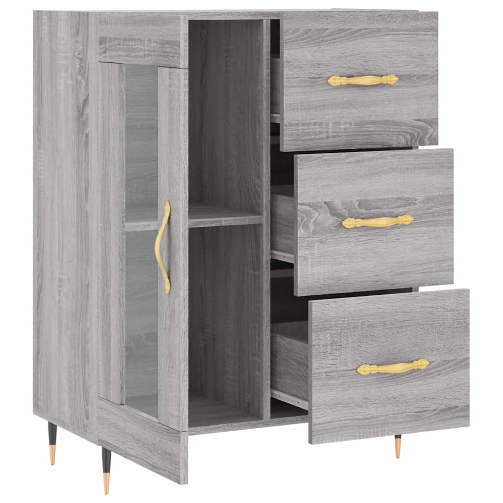 Sideboard Grey Sonoma 69,5x34x90 cm Engineered Wood