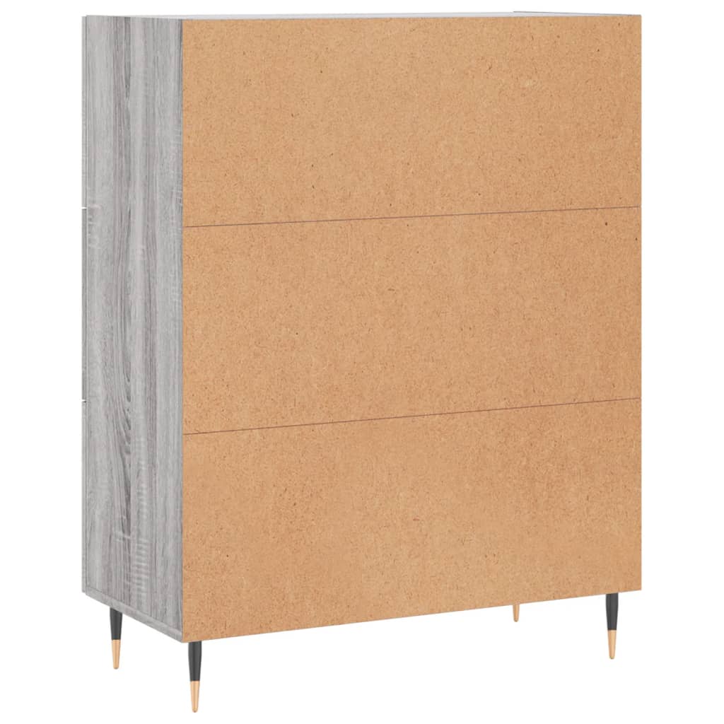 Sideboard Grey Sonoma 69.5x34x90 cm Engineered Wood