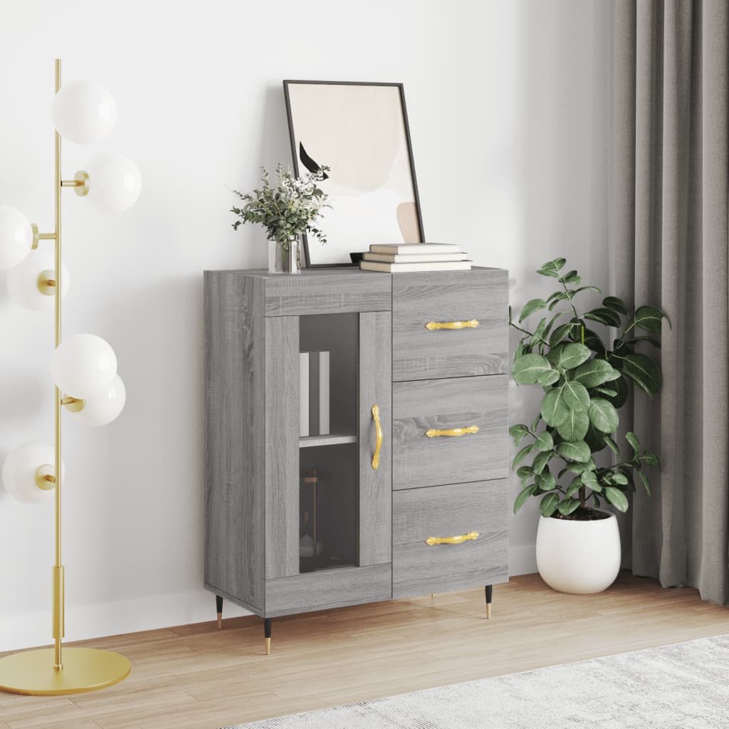 Sideboard Grey Sonoma 69,5x34x90 cm Engineered Wood