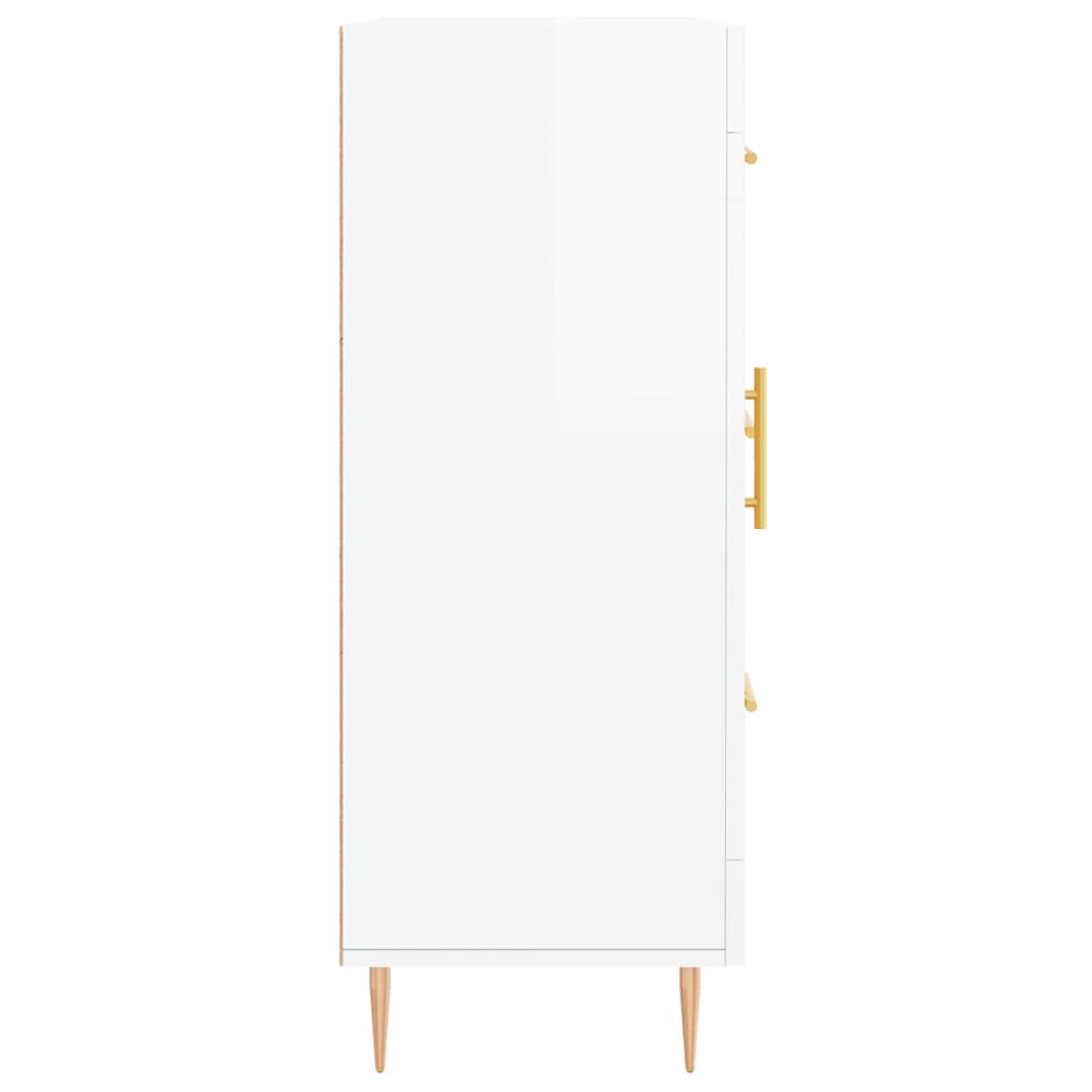 Sideboard High Gloss White 69,5x34x90 cm Engineered Wood