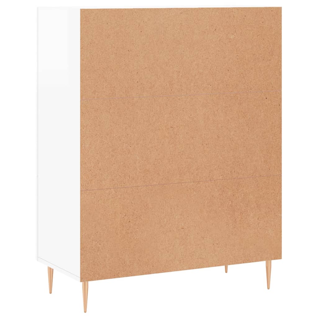Sideboard High Gloss White 69,5x34x90 cm Engineered Wood