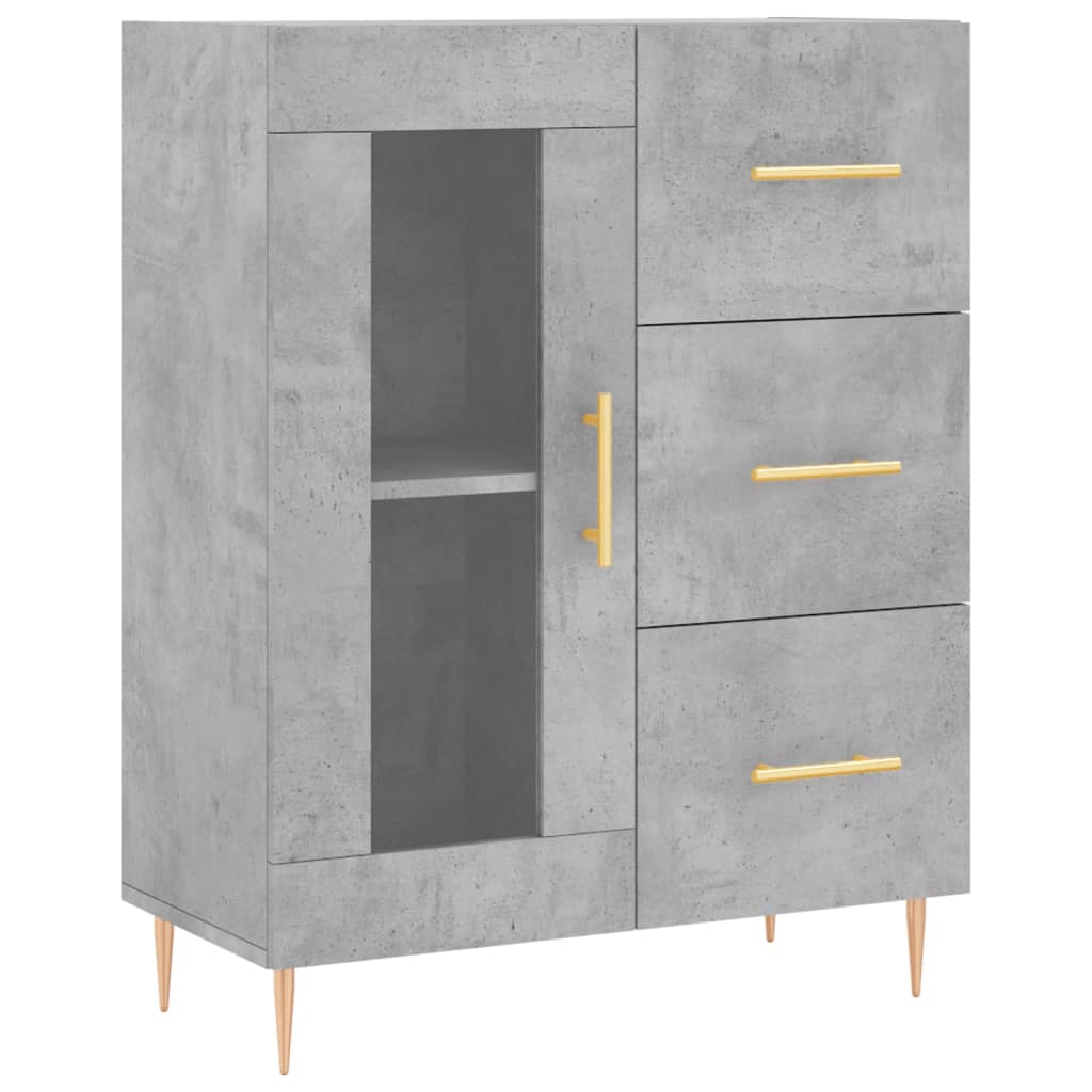 Sideboard Concrete Grey 69,5x34x90 cm Engineered Wood