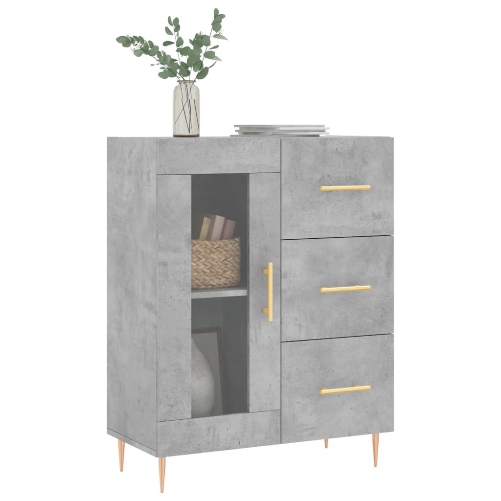 Sideboard Concrete Grey 69,5x34x90 cm Engineered Wood