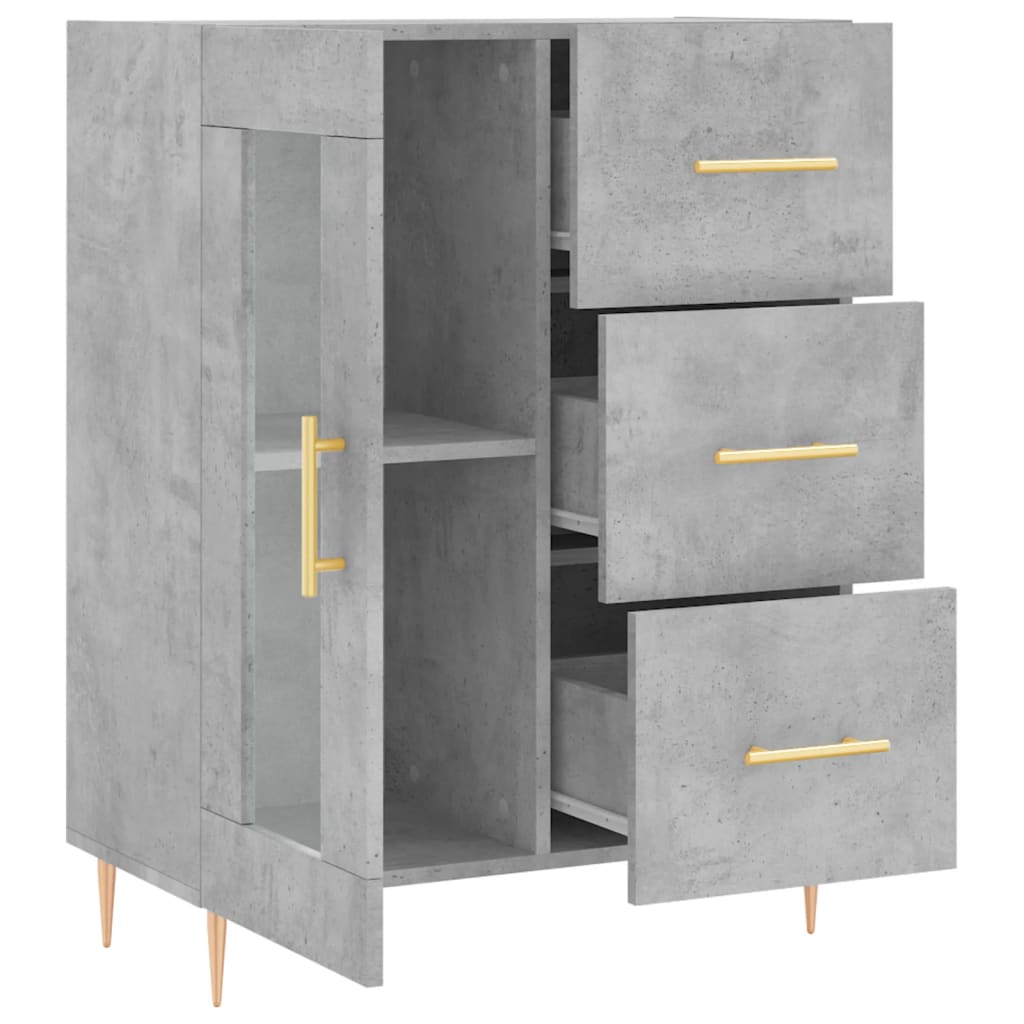 Sideboard Concrete Grey 69,5x34x90 cm Engineered Wood
