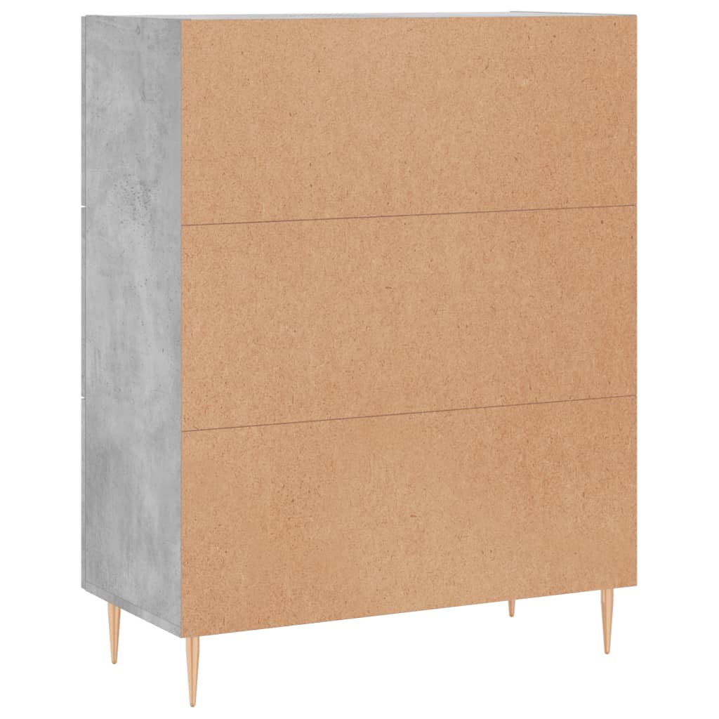 Sideboard Concrete Grey 69,5x34x90 cm Engineered Wood