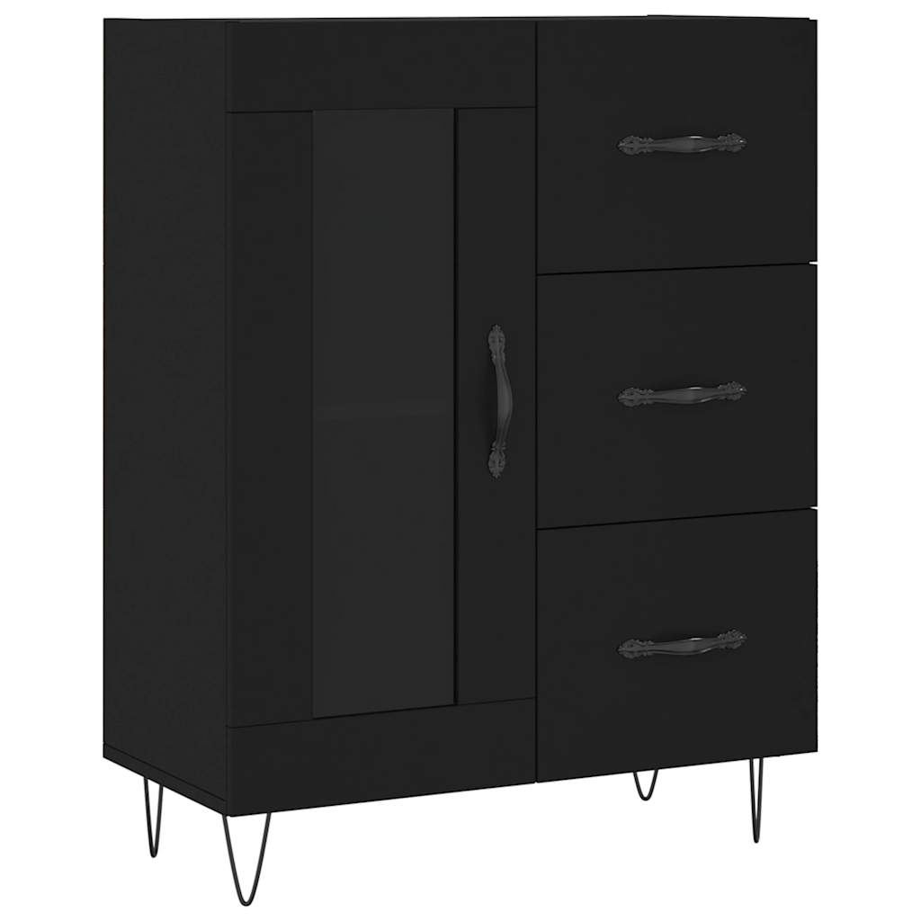 Sideboard Black 69,5x34x90 cm Engineered Wood