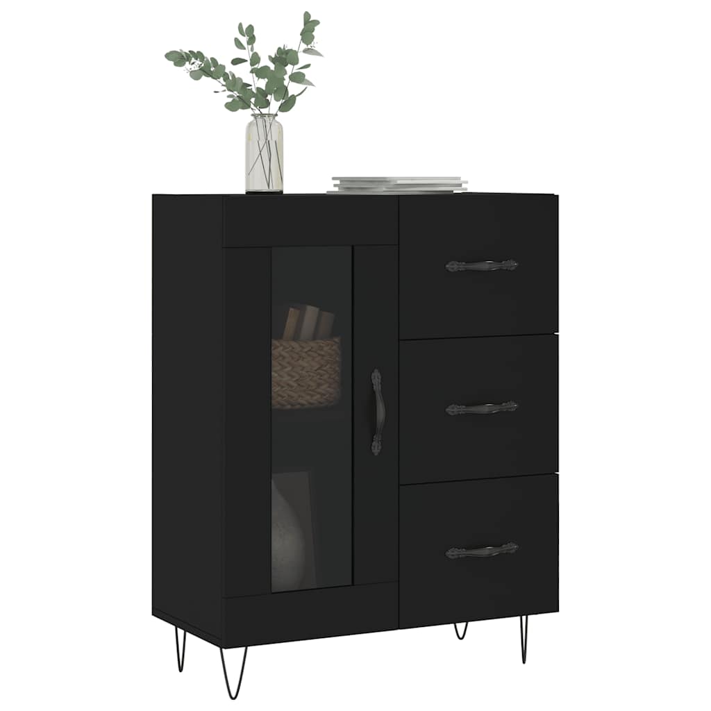 Sideboard Black 69,5x34x90 cm Engineered Wood