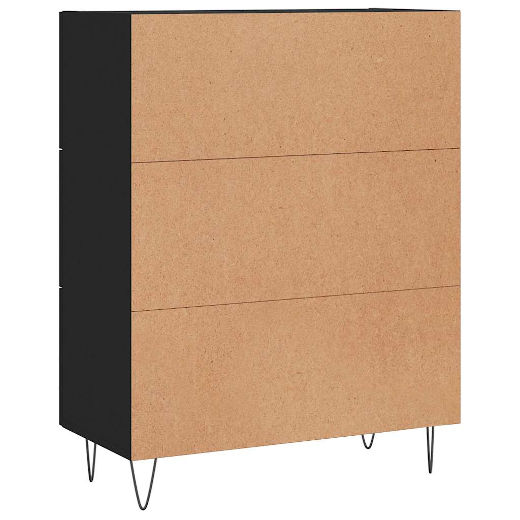 Sideboard Black 69,5x34x90 cm Engineered Wood