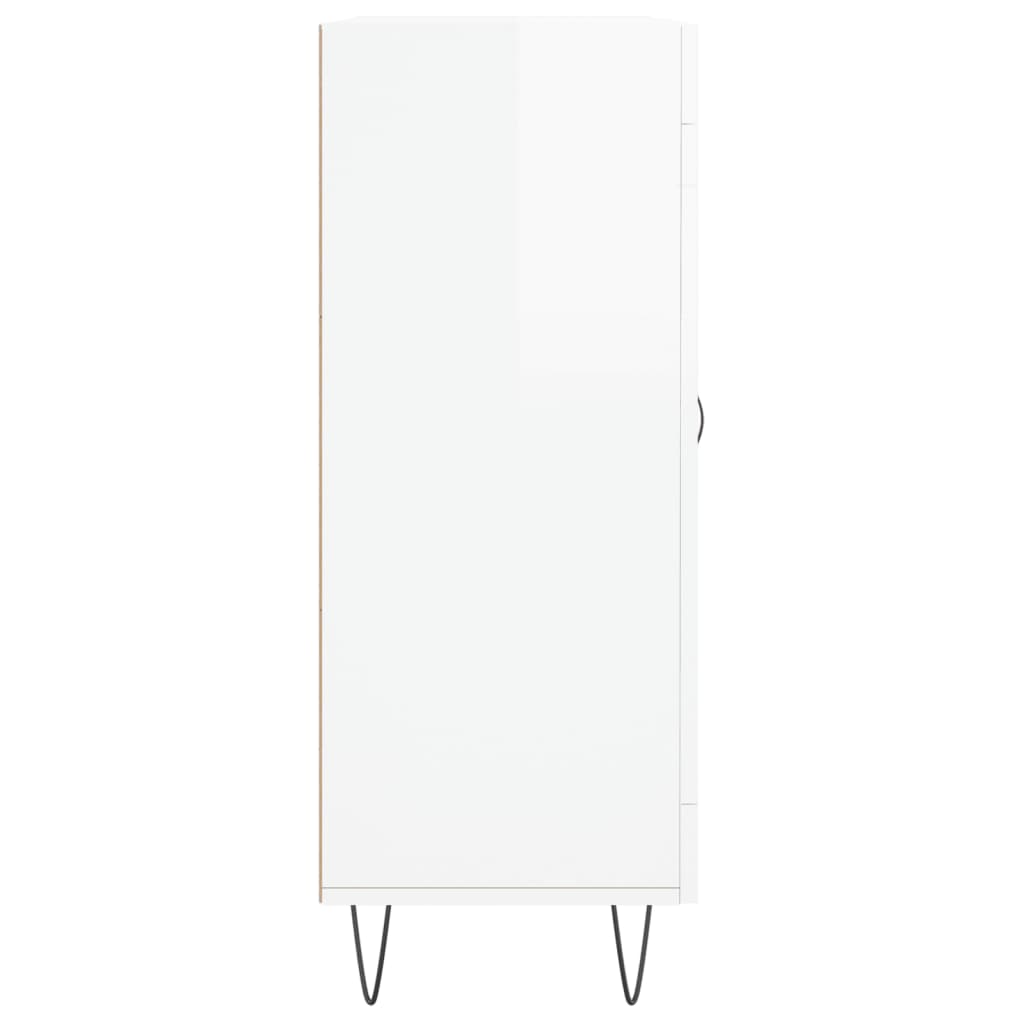 Sideboard High Gloss White 69,5x34x90 cm Engineered Wood