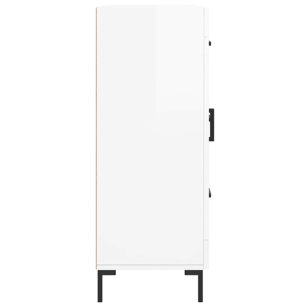 Sideboard High Gloss White 69,5x34x90 cm Engineered Wood