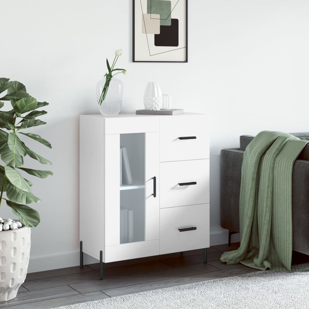 Sideboard White 69,5x34x90 cm Engineered Wood