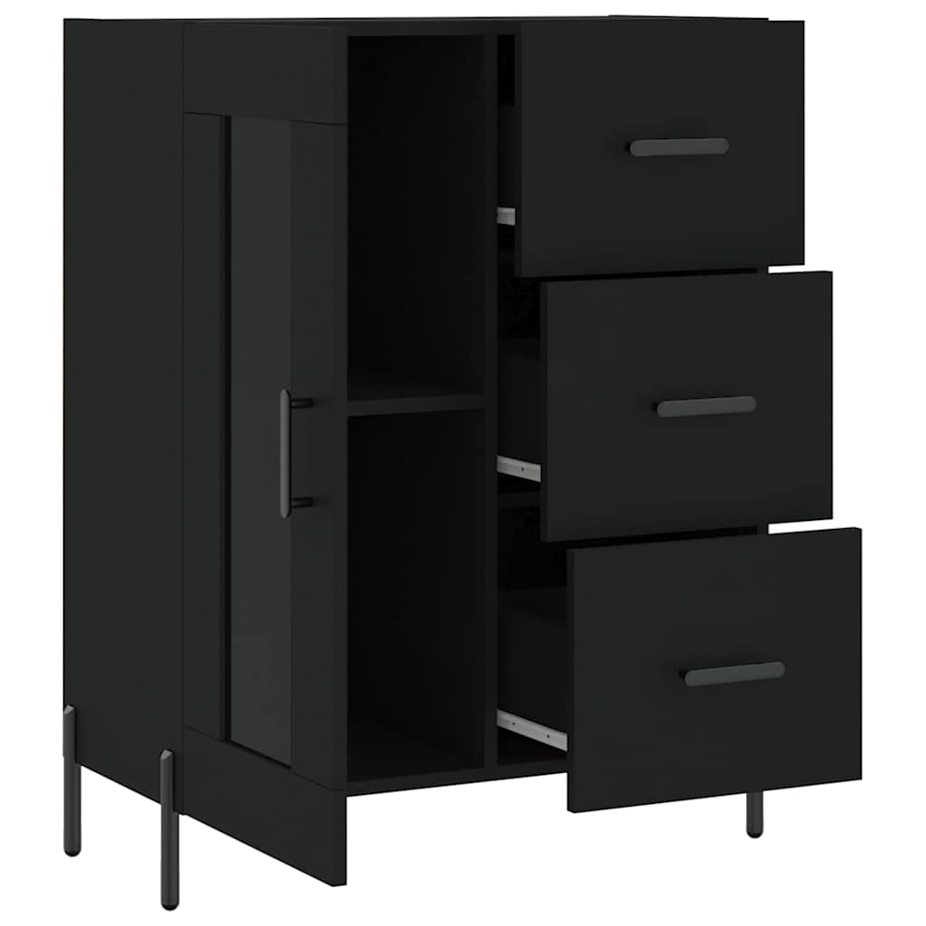 Sideboard Black 69,5x34x90 cm Engineered Wood