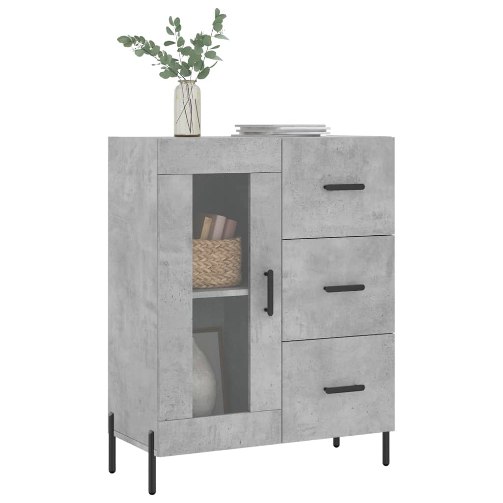 Sideboard Concrete Grey 69,5x34x90 cm Engineered Wood
