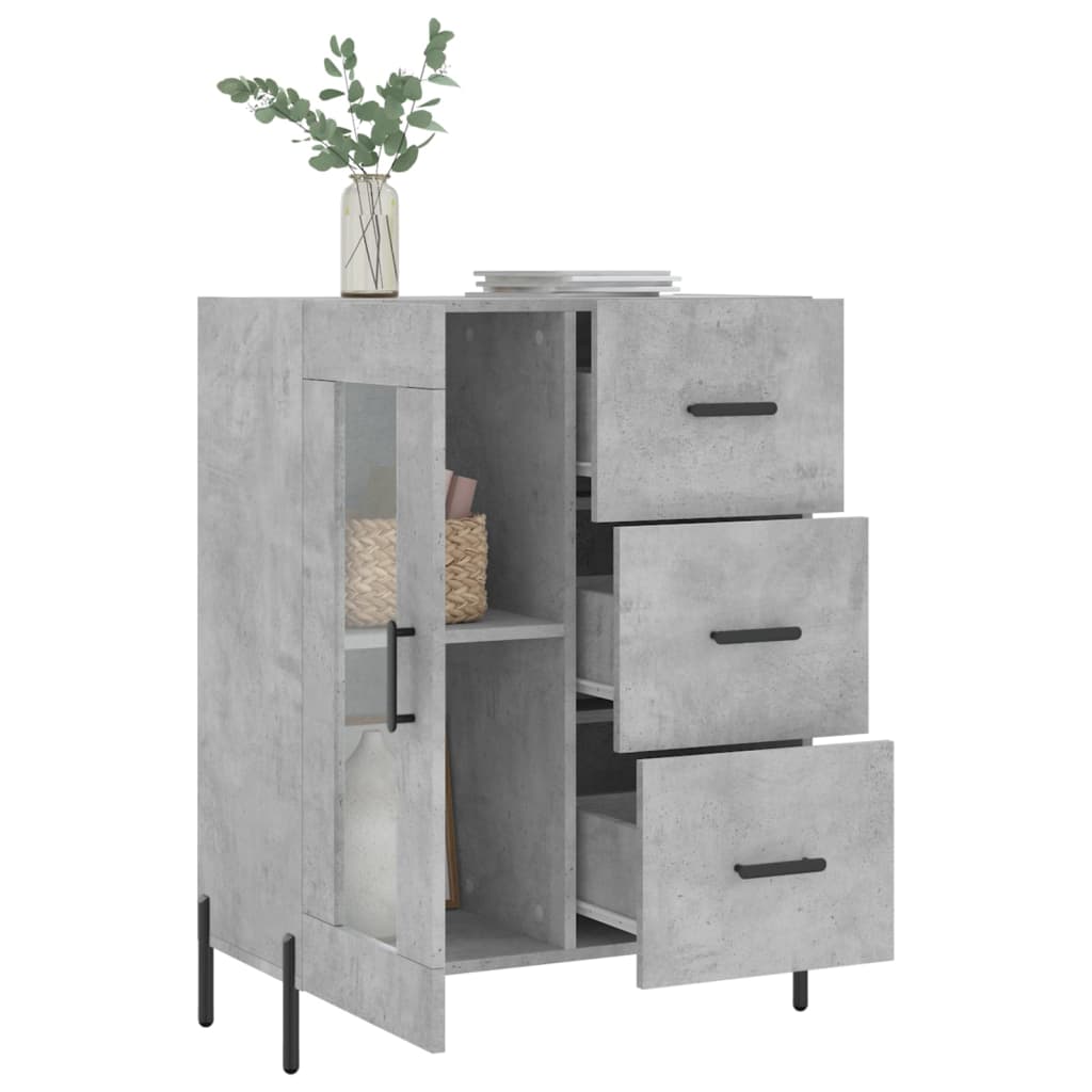 Sideboard Concrete Grey 69,5x34x90 cm Engineered Wood