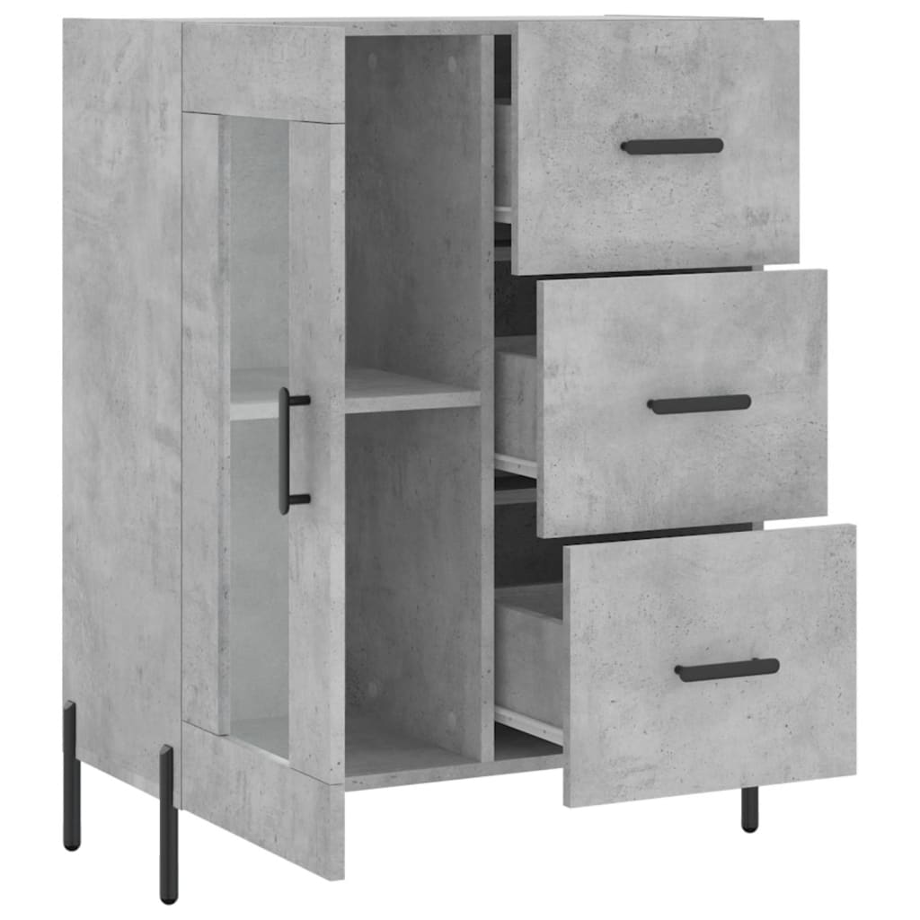 Sideboard Concrete Grey 69,5x34x90 cm Engineered Wood