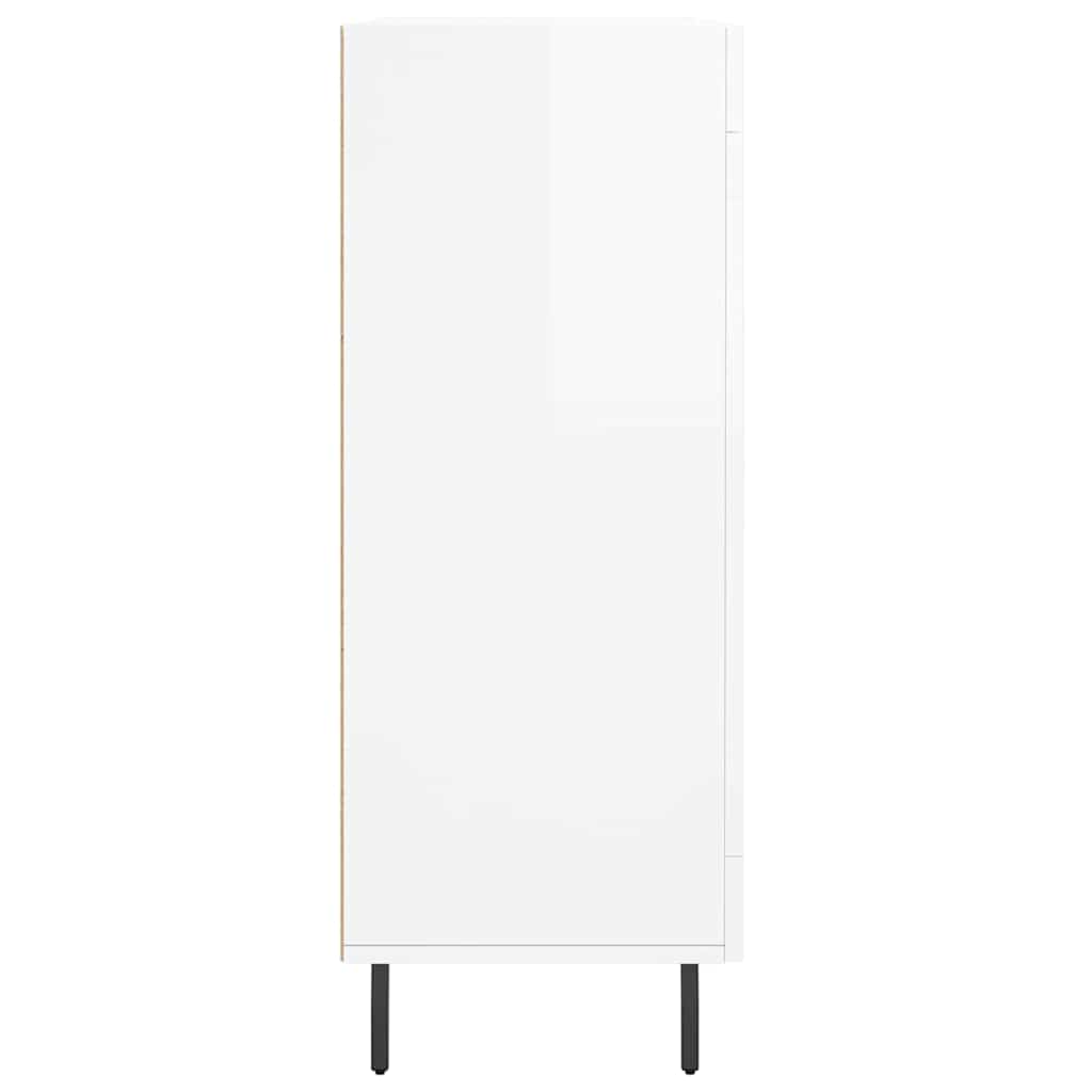 Sideboard High Gloss White 69,5x34x90 cm Engineered Wood