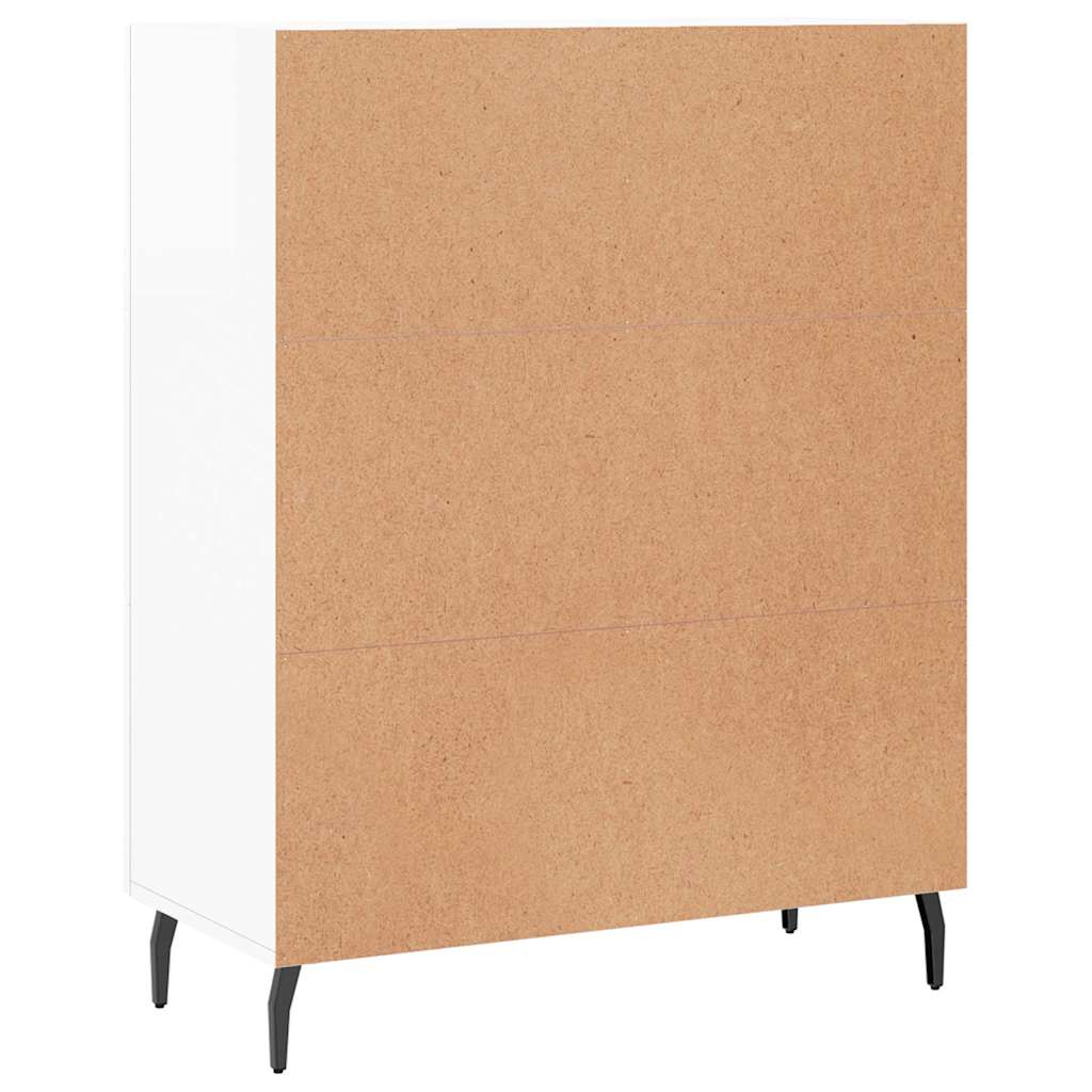 Sideboard High Gloss White 69,5x34x90 cm Engineered Wood
