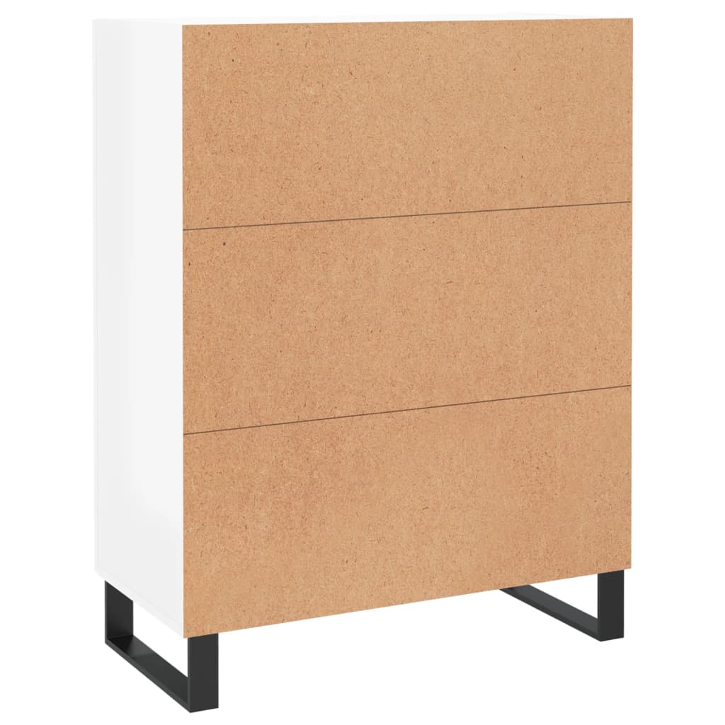 Sideboard High Gloss White 69.5x34x90 cm Engineered Wood