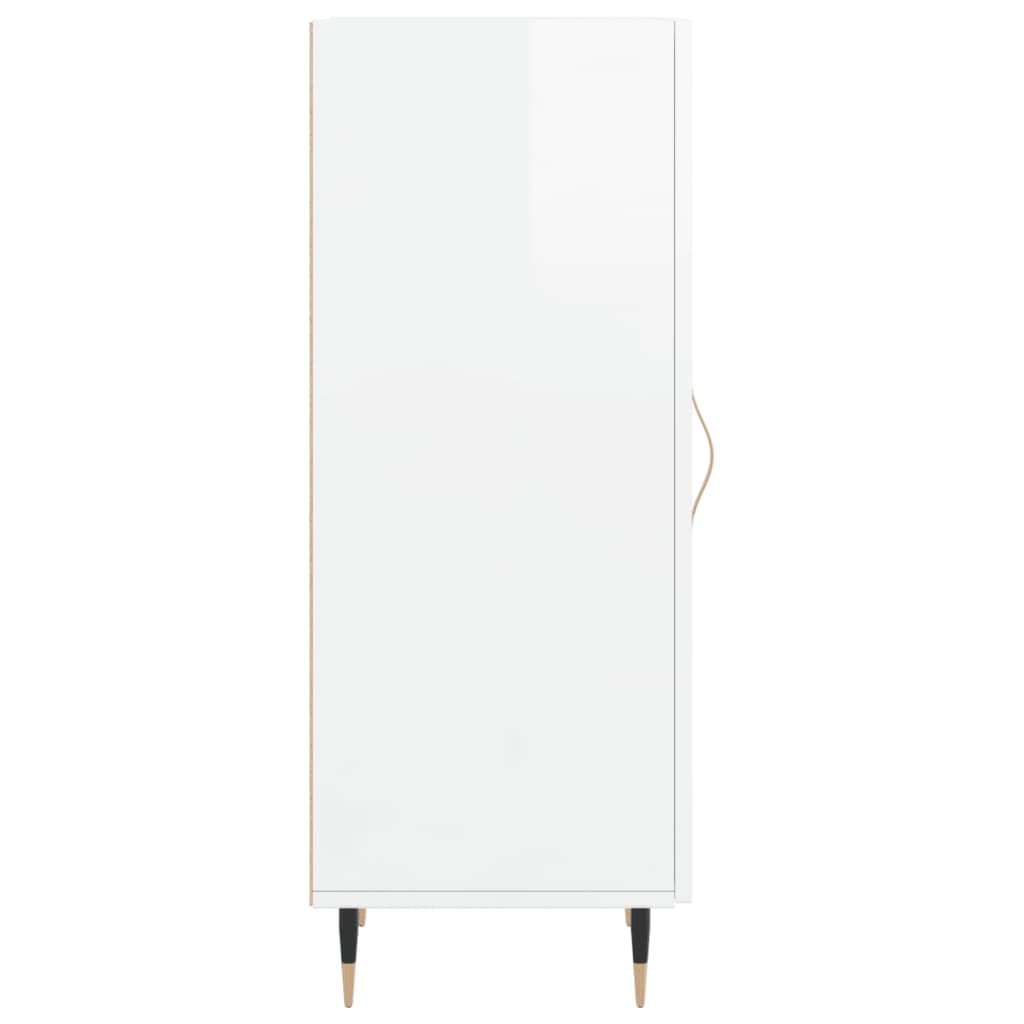 Sideboard High Gloss White 34.5x34x90 cm Engineered Wood