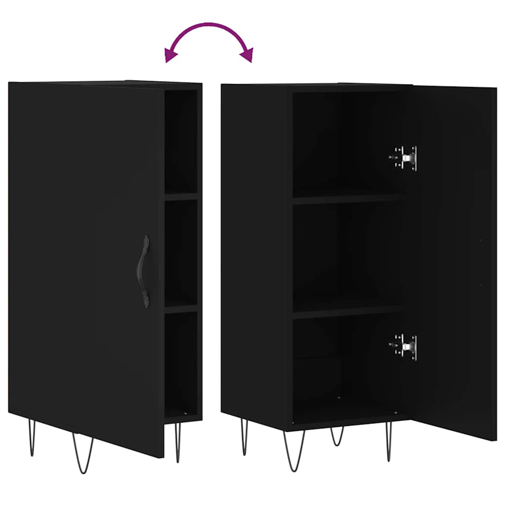 Sideboard Black 34.5x34x90 cm Engineered Wood
