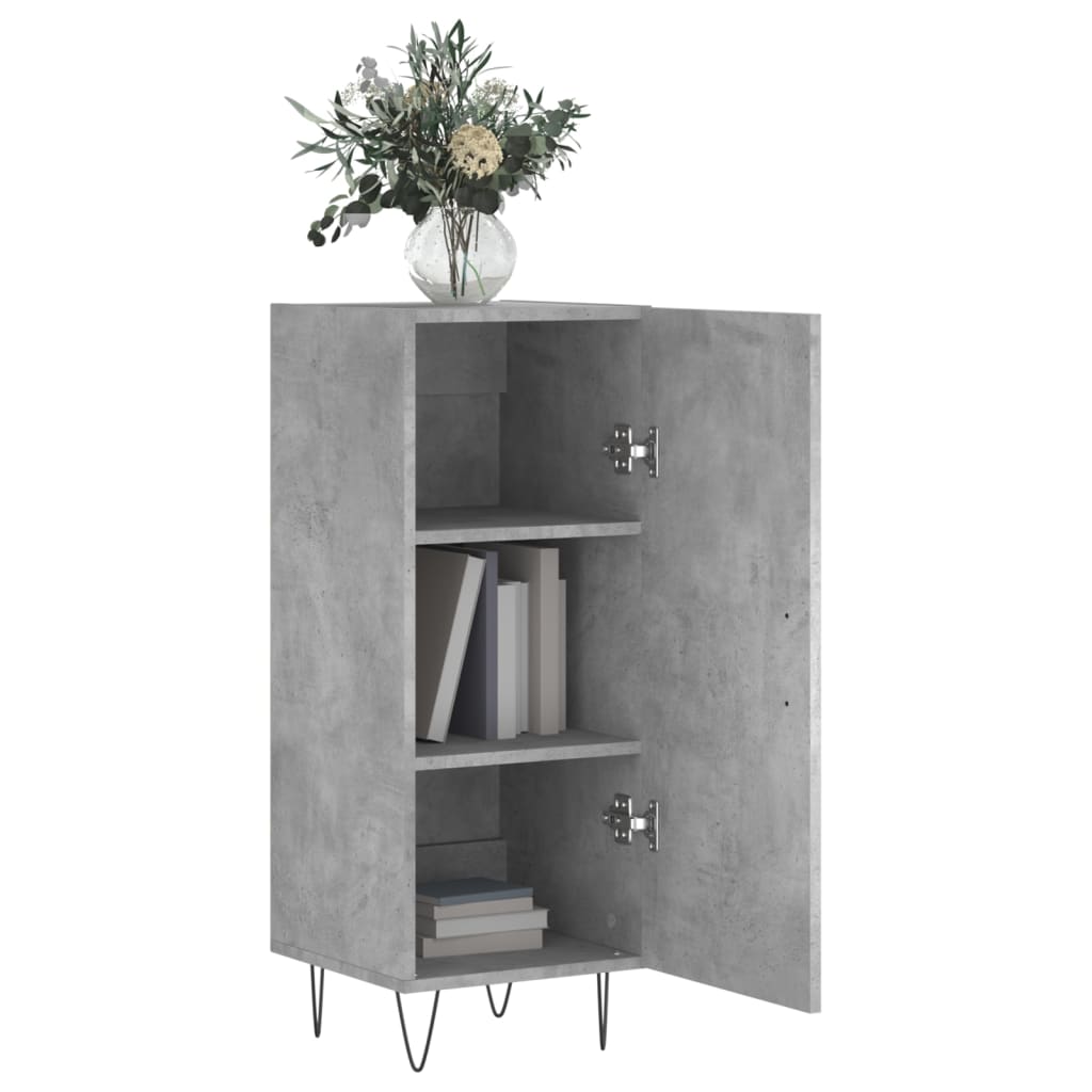 Sideboard Concrete Grey 34,5x34x90 cm Engineered Wood