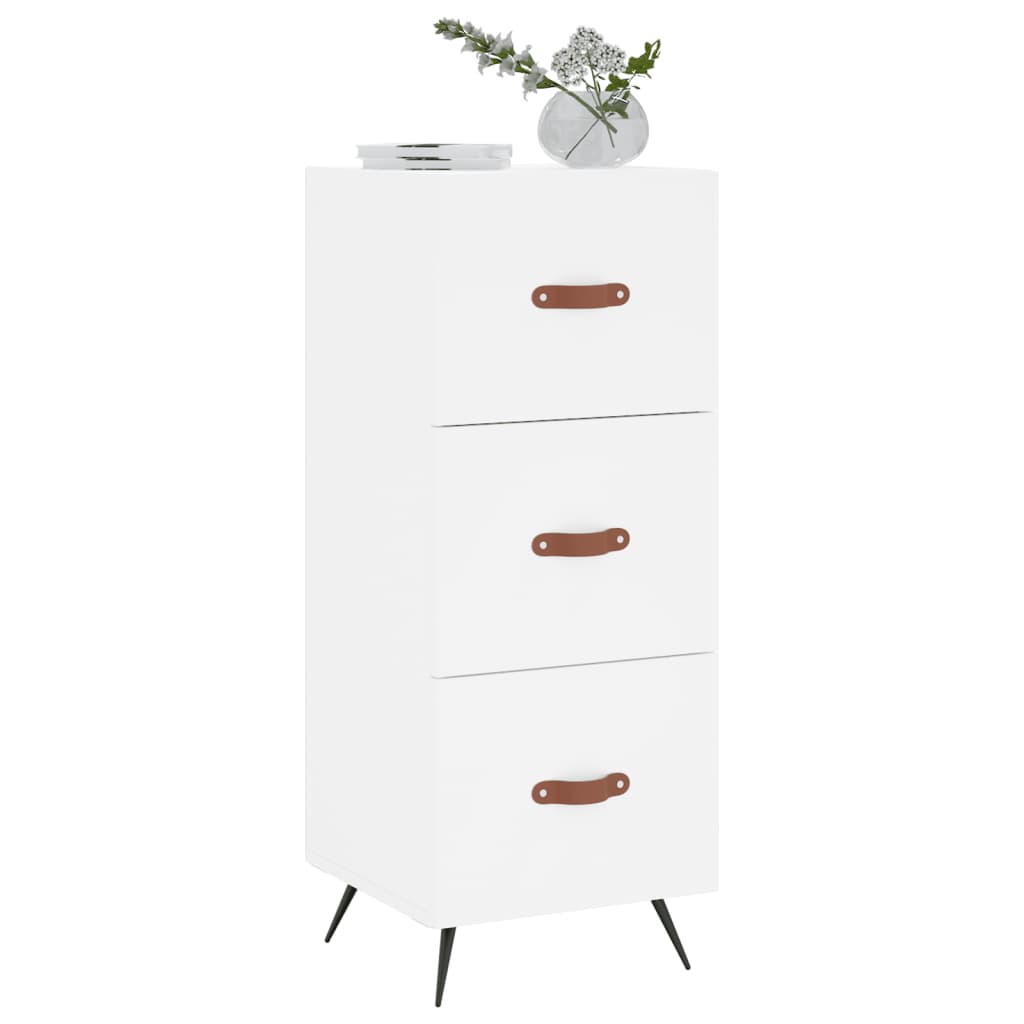 Sideboard White 34.5x34x90 cm Engineered Wood