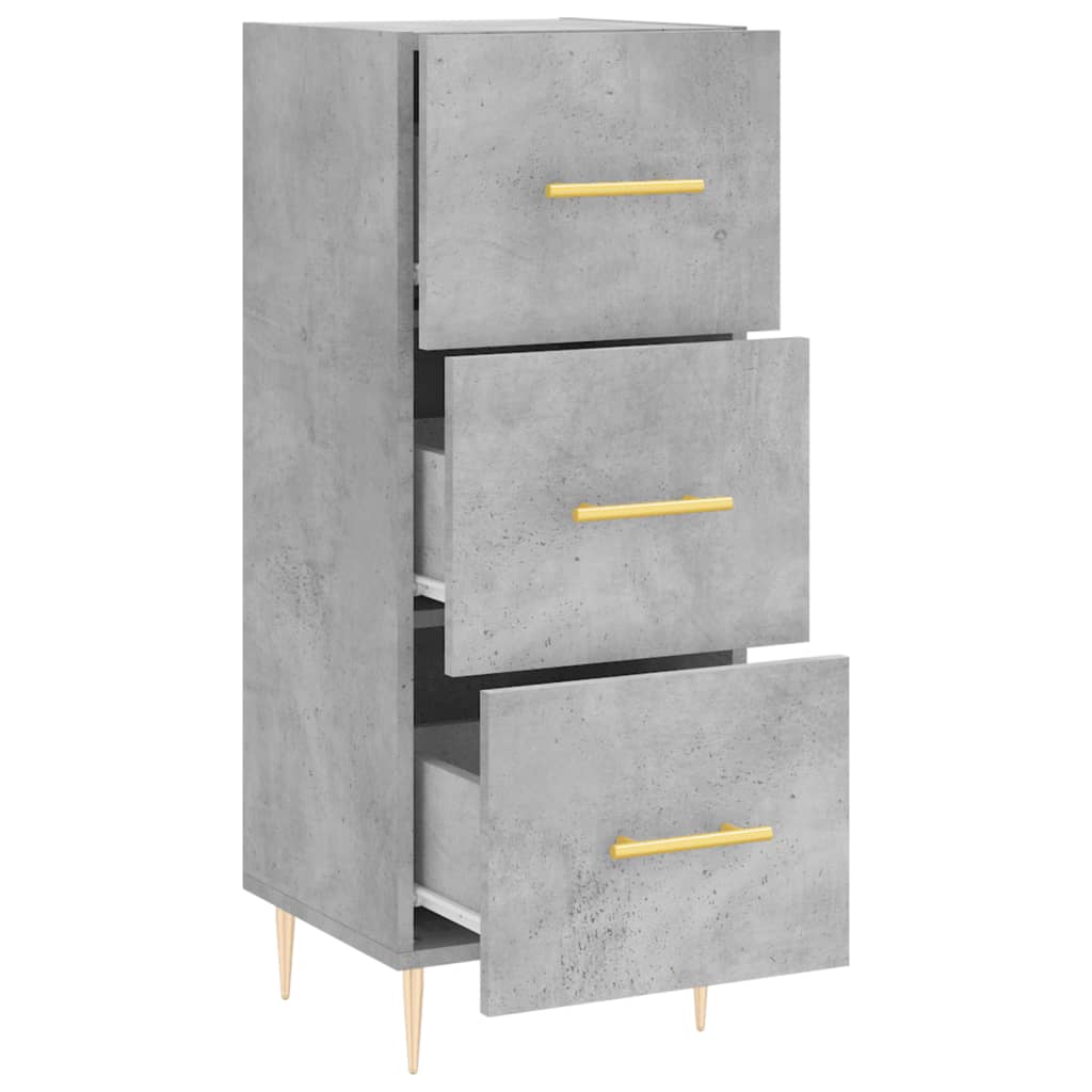 Sideboard Concrete Grey 34.5x34x90 cm Engineered Wood