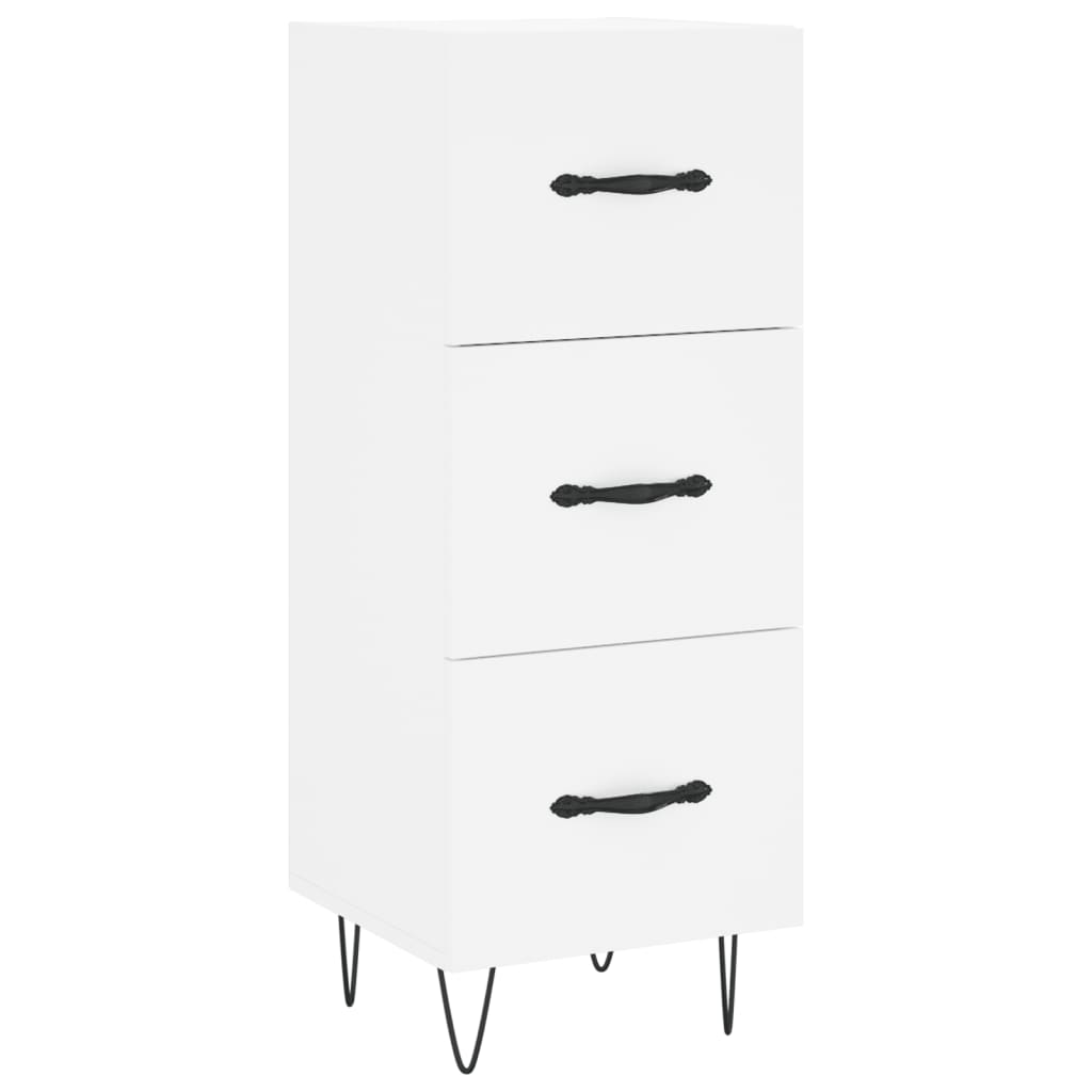 Sideboard White 34,5x34x90 cm Engineered Wood
