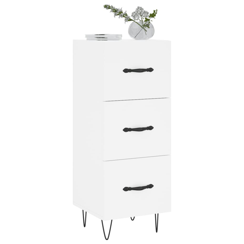 Sideboard White 34,5x34x90 cm Engineered Wood