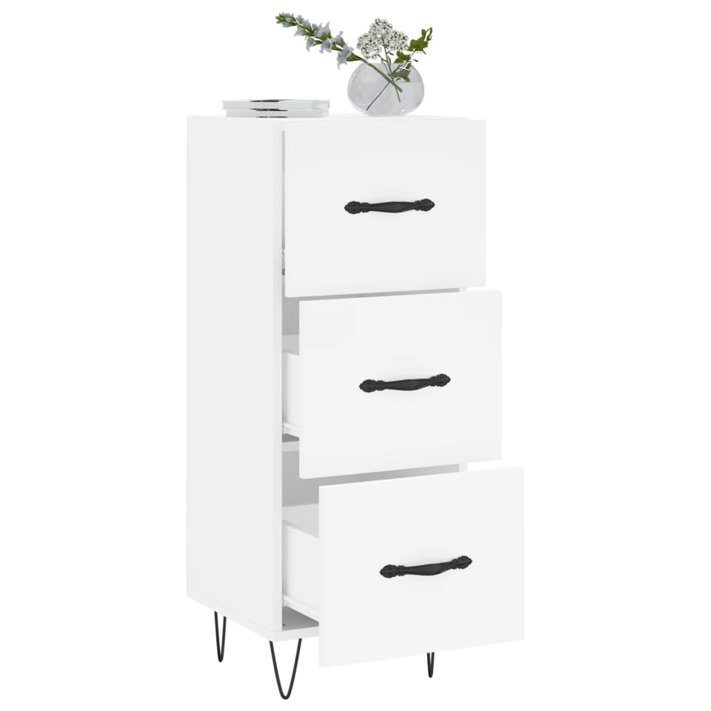 Sideboard White 34,5x34x90 cm Engineered Wood