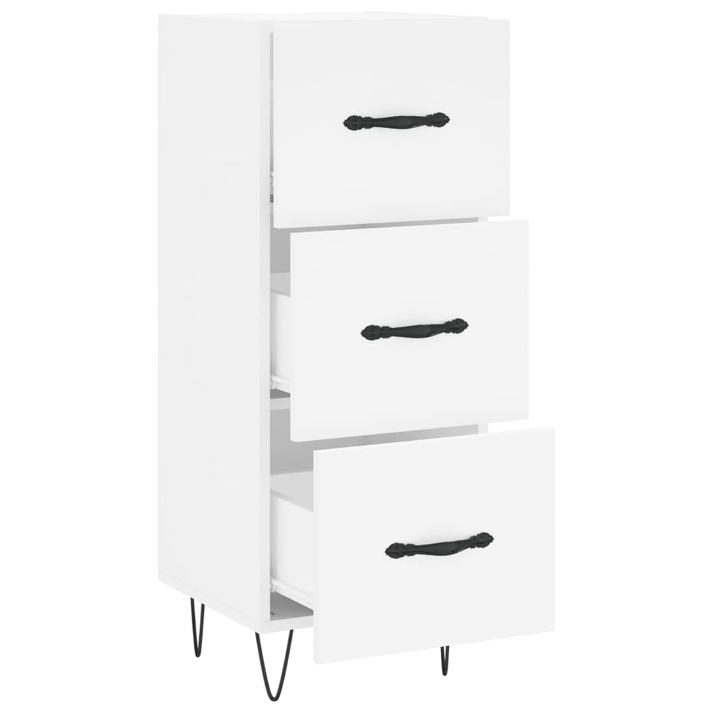 Sideboard White 34,5x34x90 cm Engineered Wood